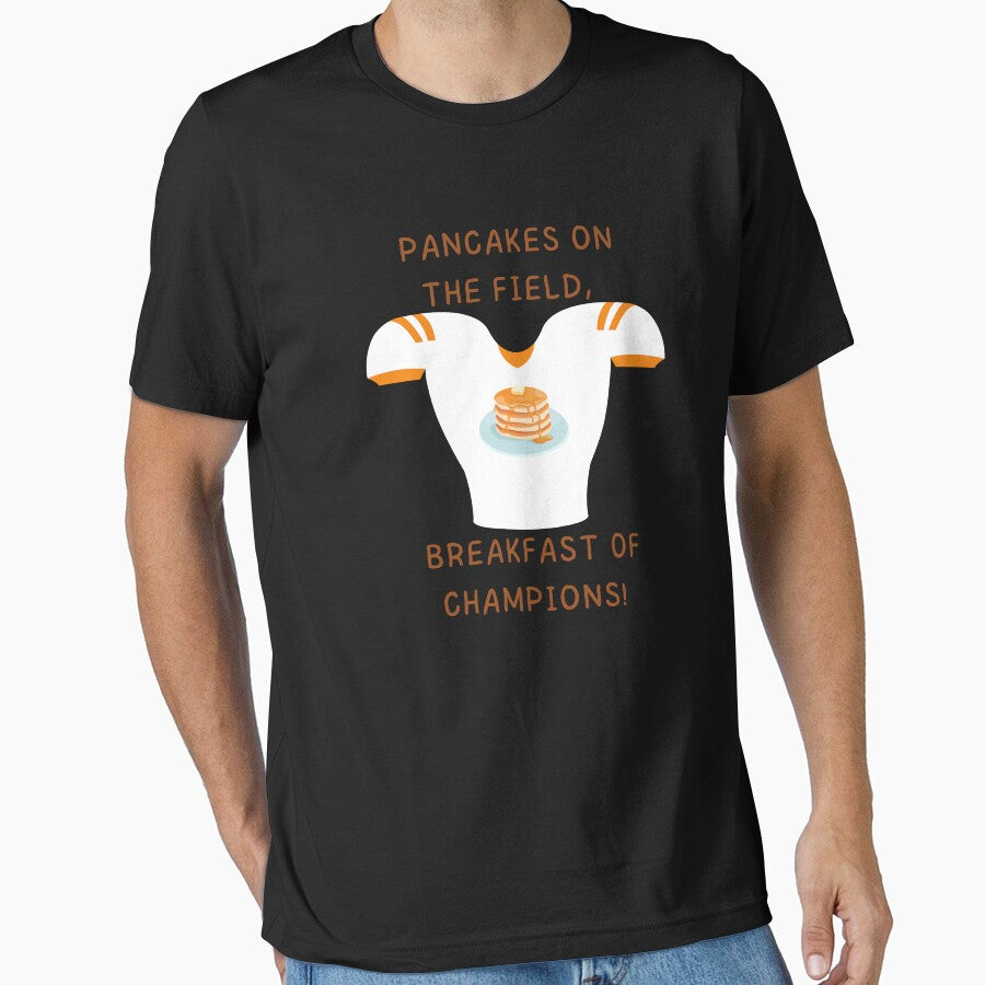 Pancakes on the field, breakfast of champions, Football Offensive Lineman Sports Art Design by barretp27