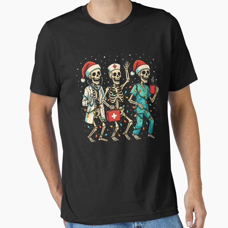 Christmas Skeleton Nurse Funny Radiology Christmas Nurses Gear by DynamicDesign