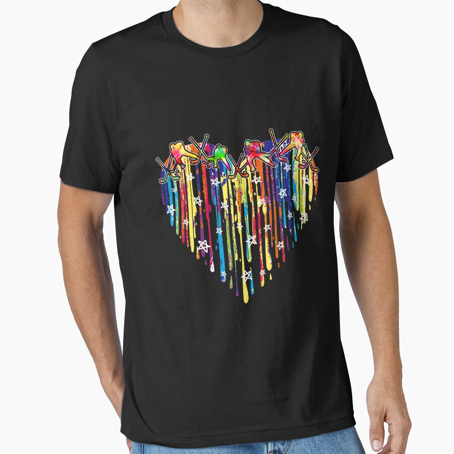 Heart Watercolor Star - Ice Hockey by HarrioBend