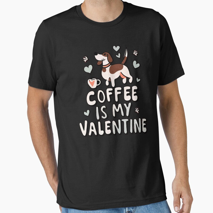 Dog coffee on valentine's day. Coffee is my valentine. by luxeado