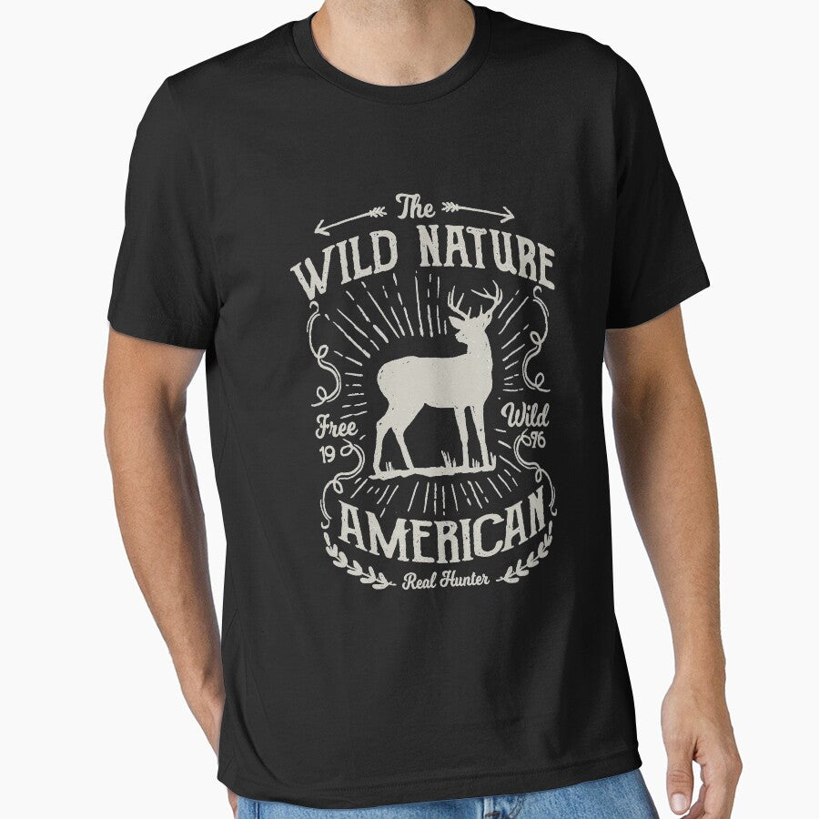 The wild nature, real hunters - Awesome deer hunting lover Gift by Teenation9