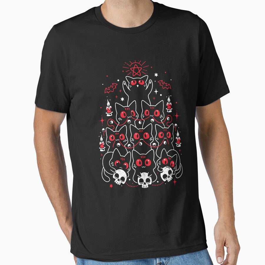 Gothic Christmas Kittens Classic T-Shirt by SyedAhmads