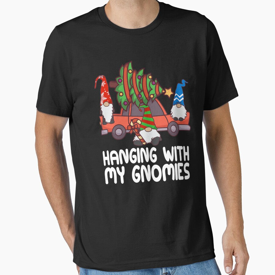 Hanging With My Gnomies Christmas Santa Gnome Red Truck by hatwarhamteri