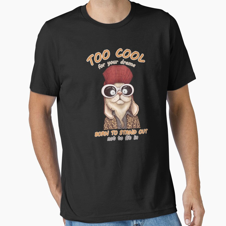 Sassy Hipster Cat - Too Cool For Your Drama by TheGeeTee