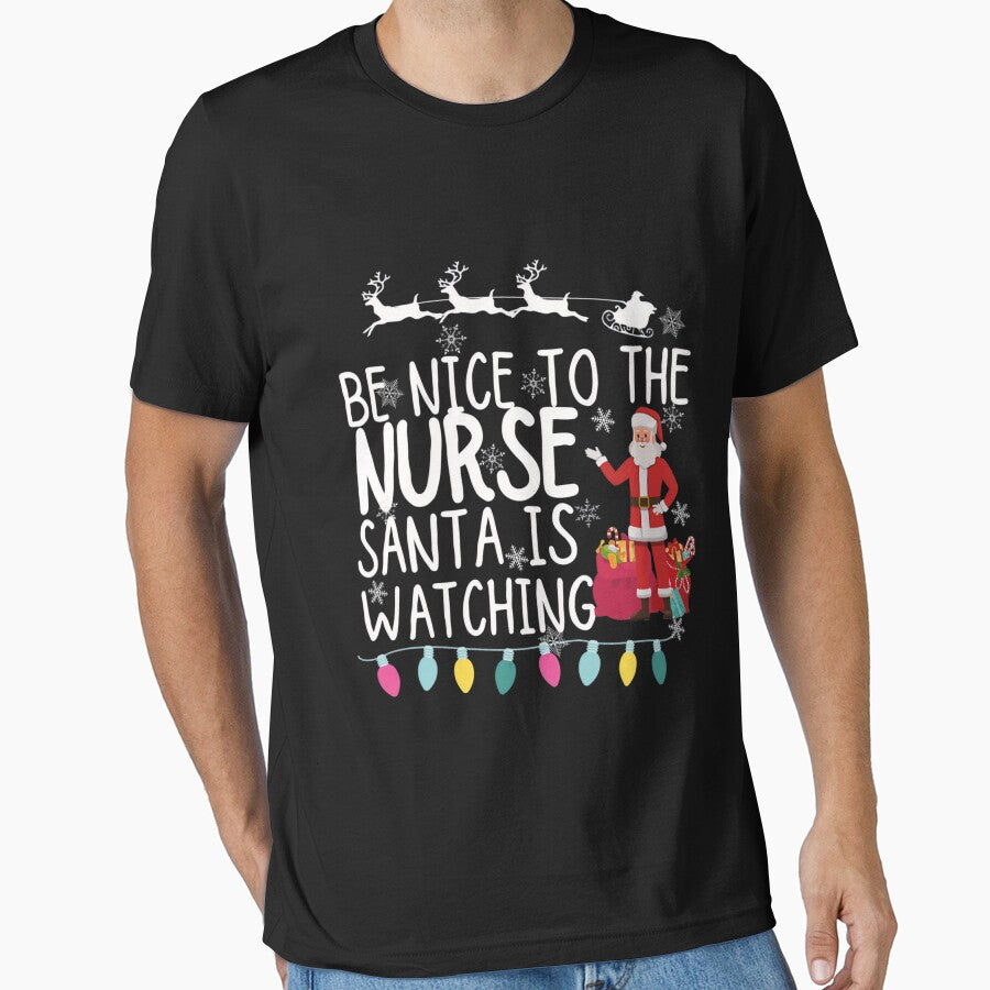 Christmas Vintage The Nurse Santa To Retro Watching is Be Nurse Classic Nice by FrankyTepper