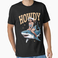 Cowgirl Riding Shark Funny Western Aesthetic by Sea4Adventures