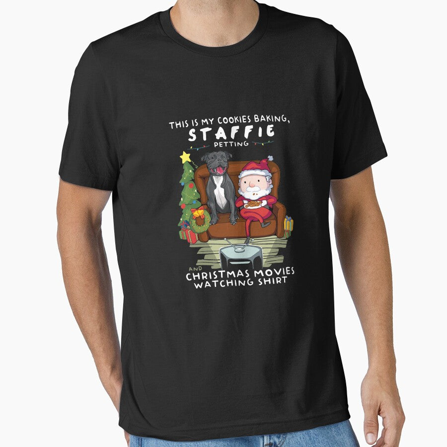 Staffie, Cookies baking and Christmas movies Funny Gift by TeeDoozy