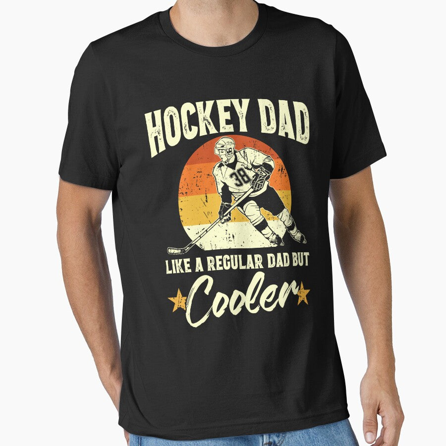 Hockey Dad Like a Regular Dad But Cooler Funny Father by BFrymireP4