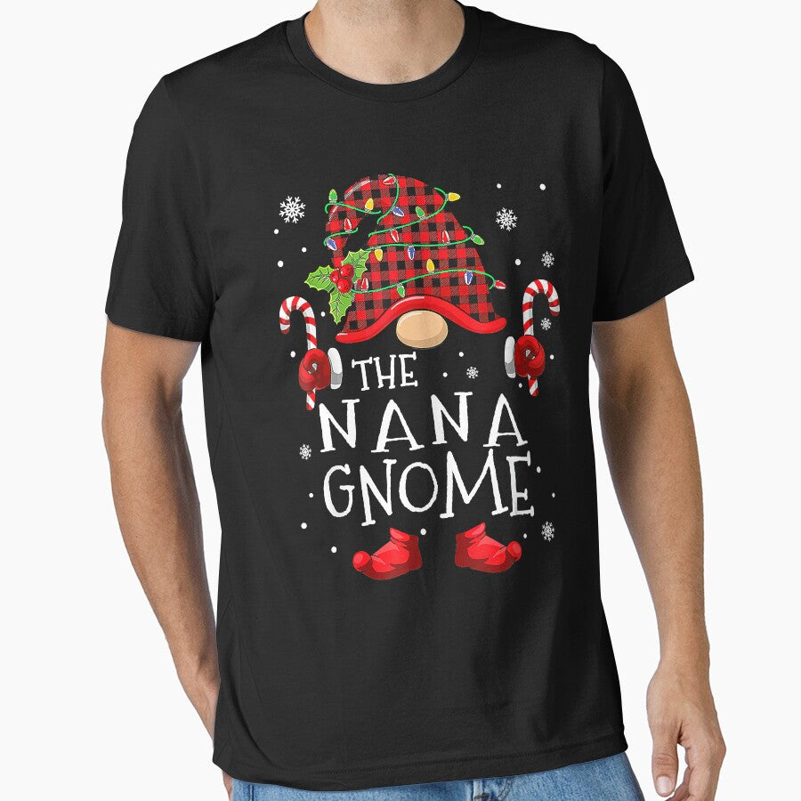 Nana Gnome Buffalo Plaid Matching Family Christmas Pajama by JodyBoling