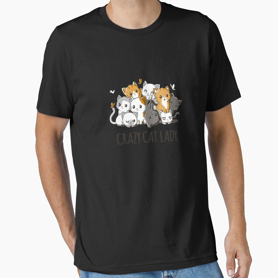 Crazy Cat Lady Essential T-Shirt by PeterKorosty