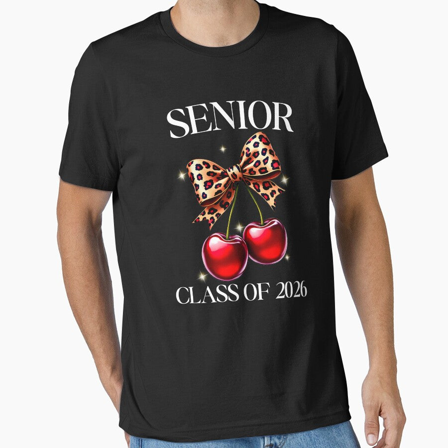 Senior Class Of 2026 Coquette Cherry Leopard Bow Women, Girls by thebest-2studio