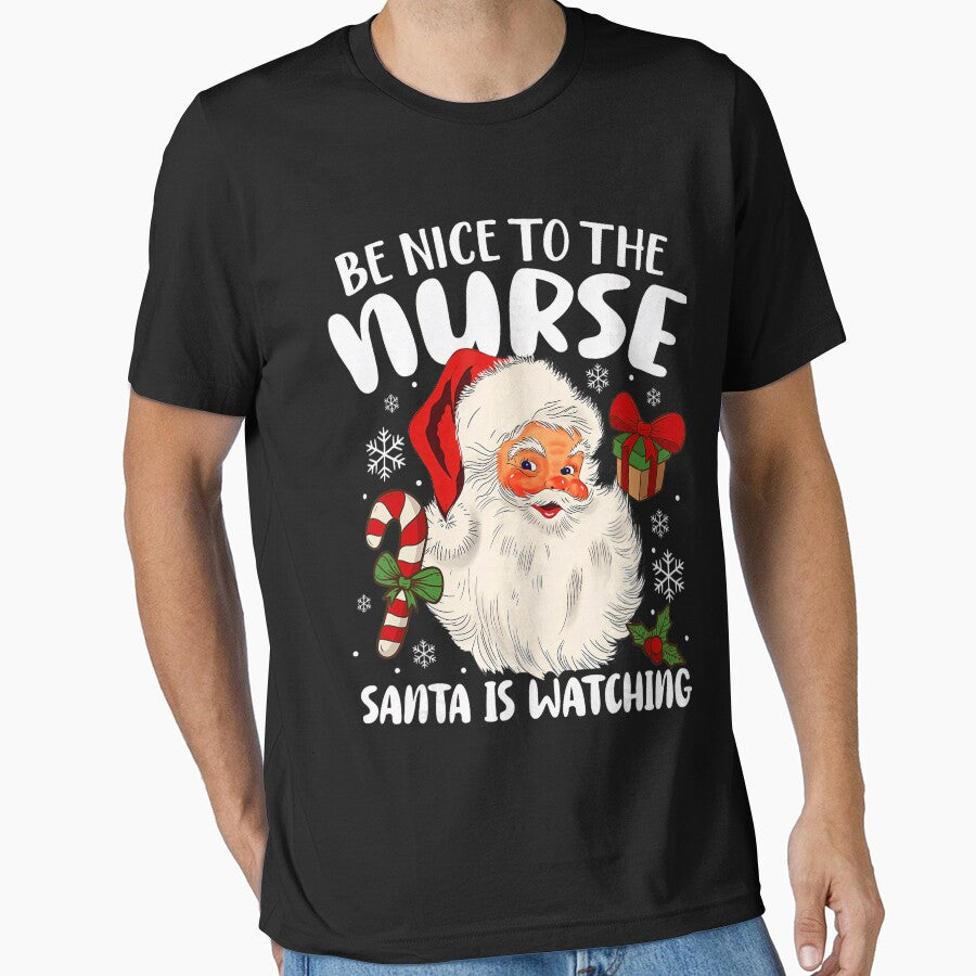 The Santa Nurse Classic is Nice Retro Christmas Be Watching Nurse To Vintage by FrankyTepper