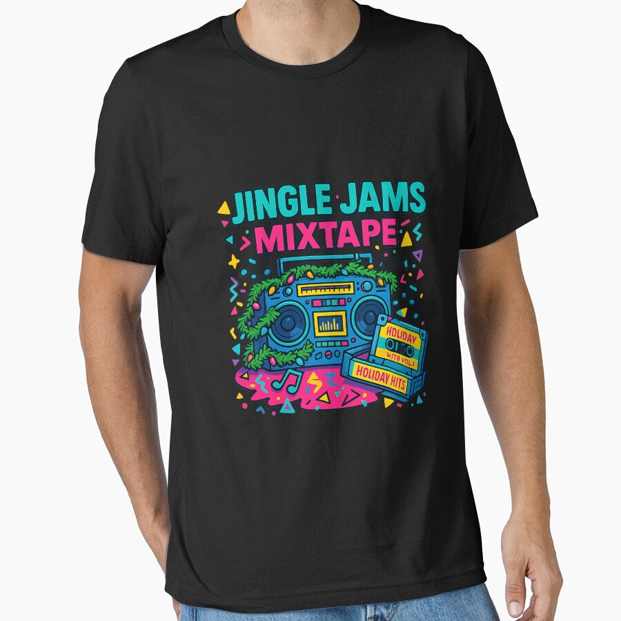 Jingle Jams Mixtape – Retro Holiday Boombox Design by AddictiveDesign