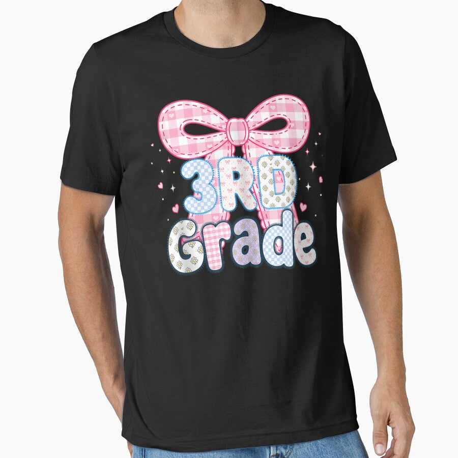 Preppy 3rd Grade Teacher Floral Coquette Bow Back to School by LeonPhillip