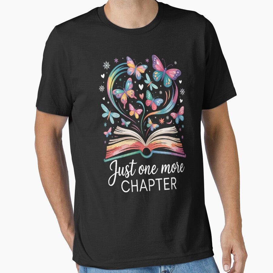Just One More Chapter - Butterfly Colorful Floral Book Lover by TheRetroStyle