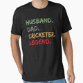 Husband Dad Cricketer Legend by T- VIbes ⭐ ⭐ ⭐ ⭐ ⭐