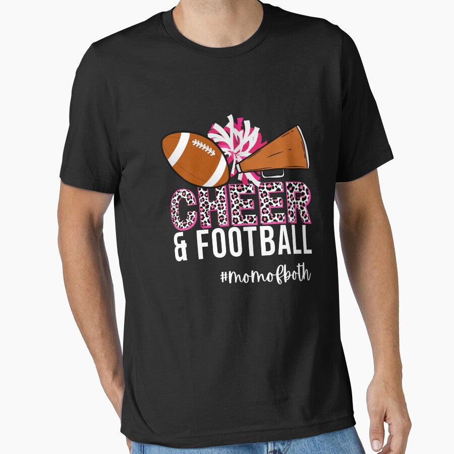 Cheer and Football Mom Of Both Leopard Cheerleading Mama by UniPrint4All