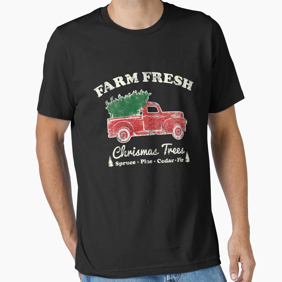 Vintage Red Truck Farm Fresh Christmas Tree by Victoriawhite69