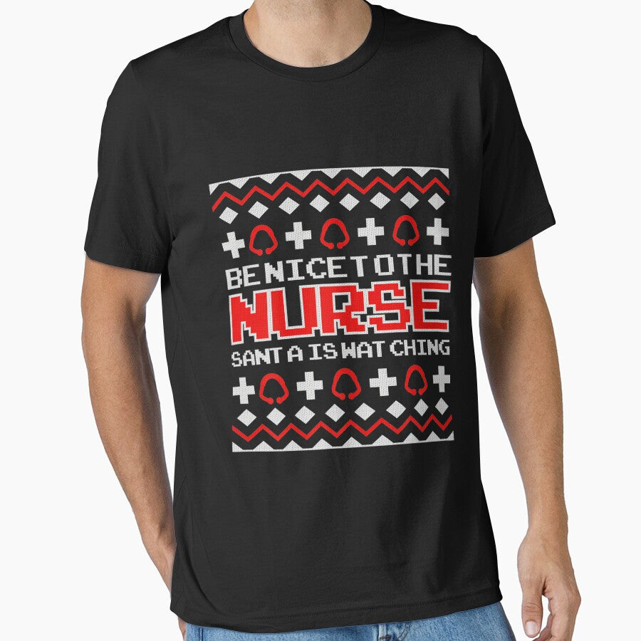 Nurse Be Nice Christmas Watching To Classic Nurse is Santa The Vintage Retro by FrankyTepper
