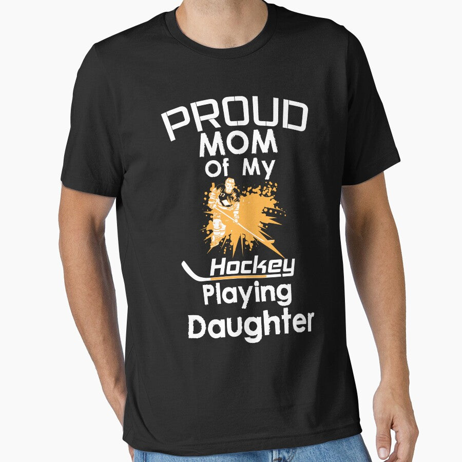 Proud Hockey mom, Funny Hockey mom, Ice Hockey by Tee Hub