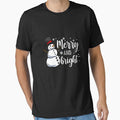 Merry and Bright Shirt, Christmas Shirt, Merry Christmas svg, Christmas Snowman Shirt by LauraGaby