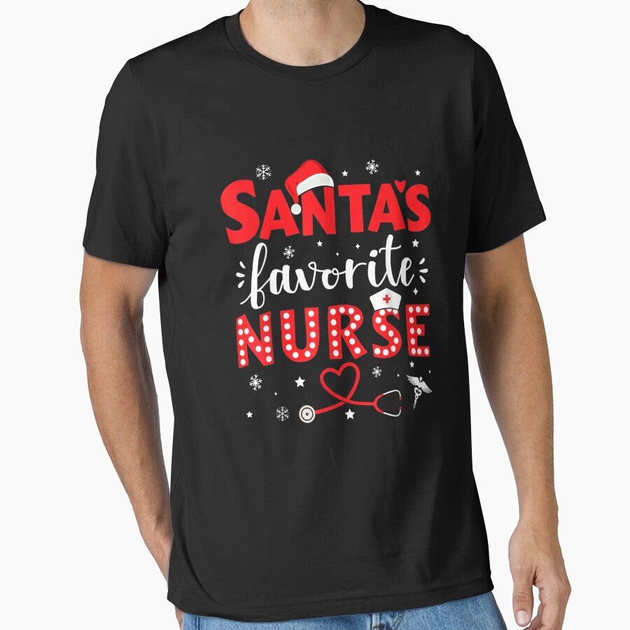 Santa favorite nurse for christmas in hospital T-Shirt by Bobby-Bancel