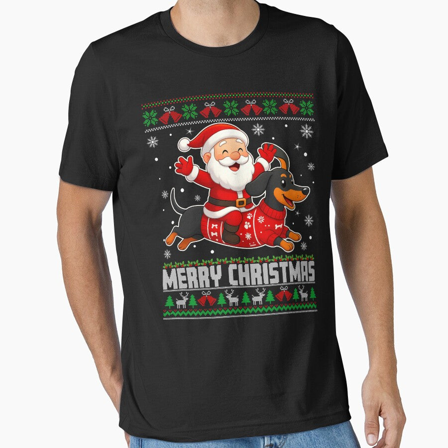 Dachshund Santa Christmas Dog by Patchina