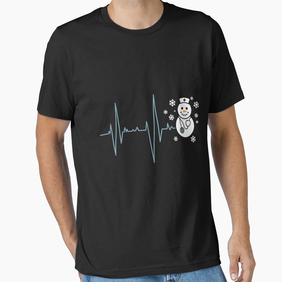 Heartbeat Nurse Snowman Nurse Christmas by BiellaSar