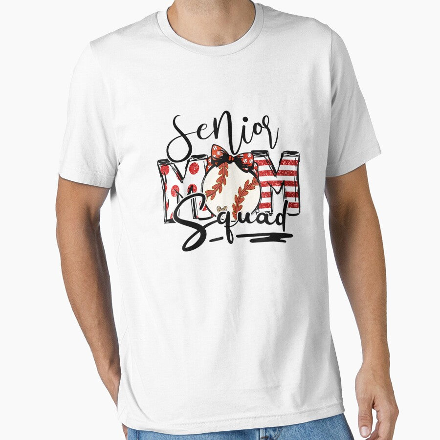 Senior Mom Squad Baseball Mother Woman Women Cute Fun Sports by catprograming