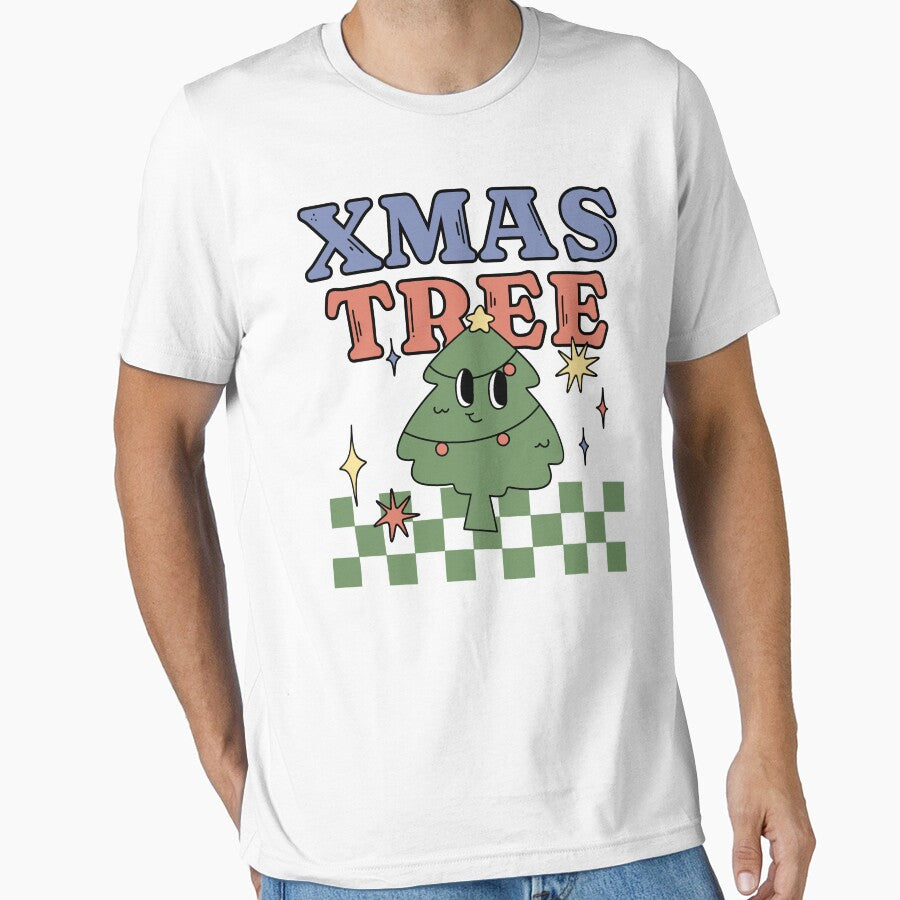 xmas tree smiley groovy retro vintage Christmas matching family squad by TNwandesignart