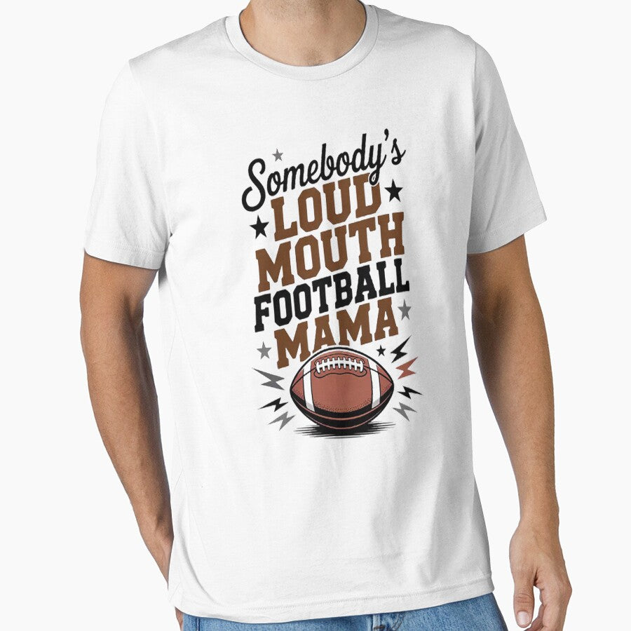 Somebody's Loudmouth Football Mama groovy football mom by TheRetroStyle