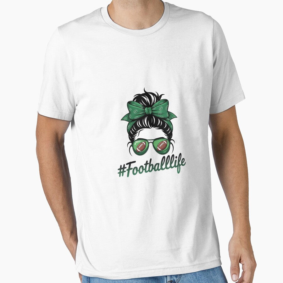 Football Mom Life Messy Bun Women Football Season by MicanCuteStore