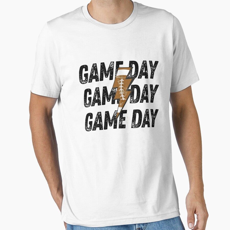 Game Day Lightning Print, Vintage Gameday Football by FamilyGlowStore