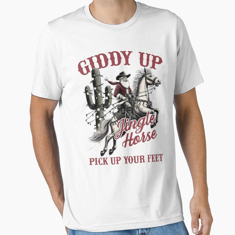 Western Christmas Giddy Up Jingle Horse Pick Up Your Feet by NetlandWewerka
