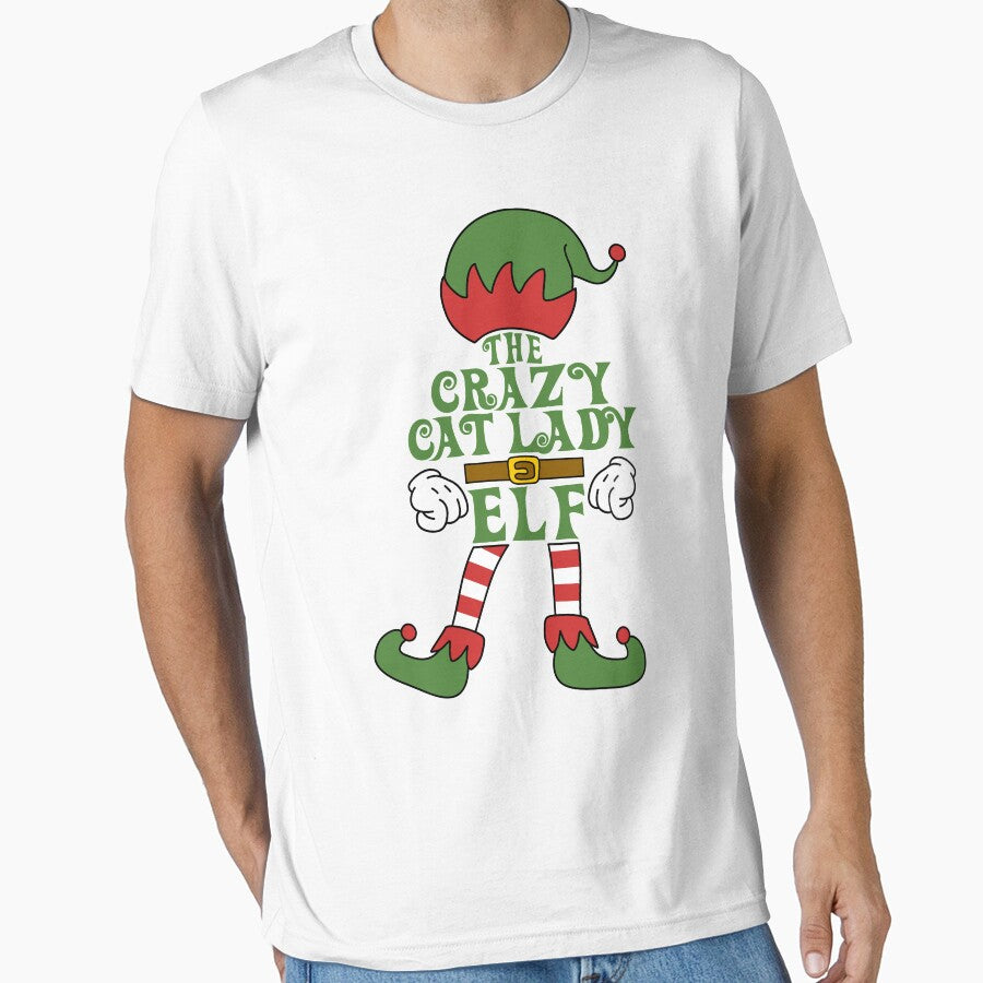 The Crazy Cat Lady Elf Christmas Family Matching Outfits Group Attire by onicon