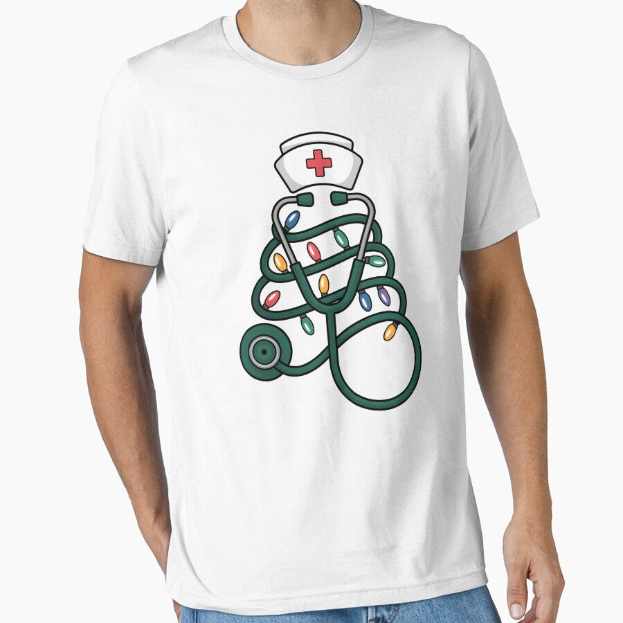 Nurse Christmas Tree Stethoscope – Cute Holiday Medical Design by KristenosNehk