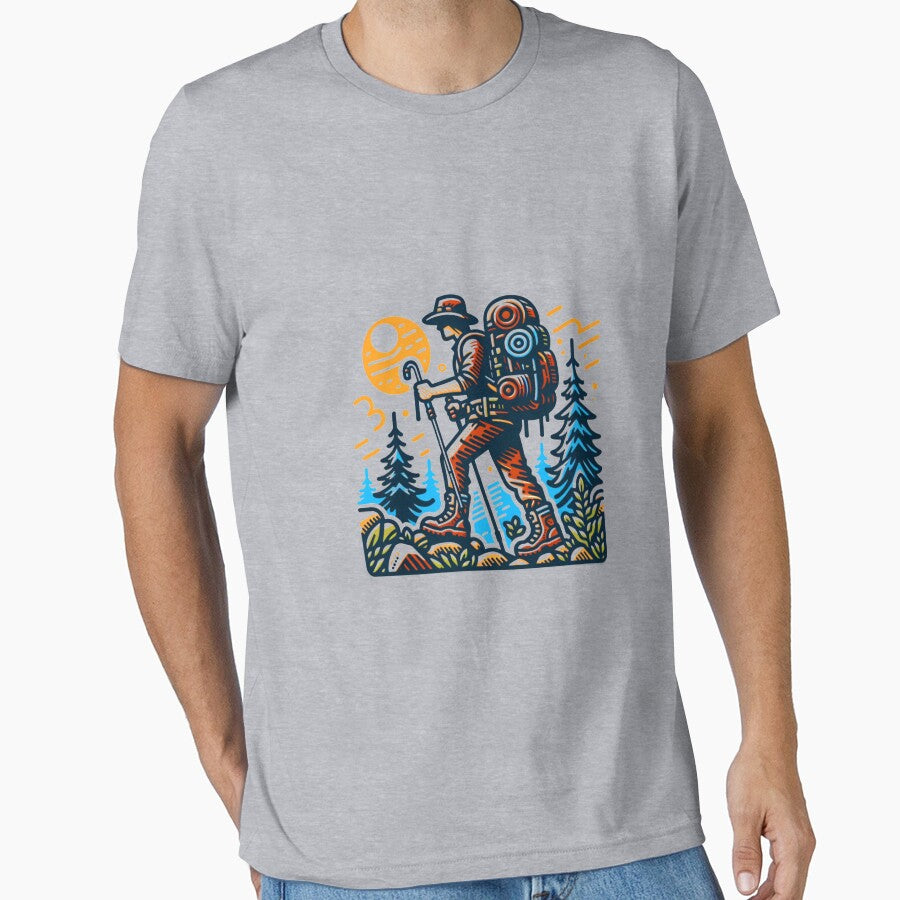 Hiking Journey | T-Shirt, Sticker by NicolasGlowArt
