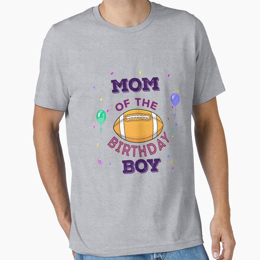 Mom of the American football birthday boy, dark text,  football mother, sport, american football lover by SGS-