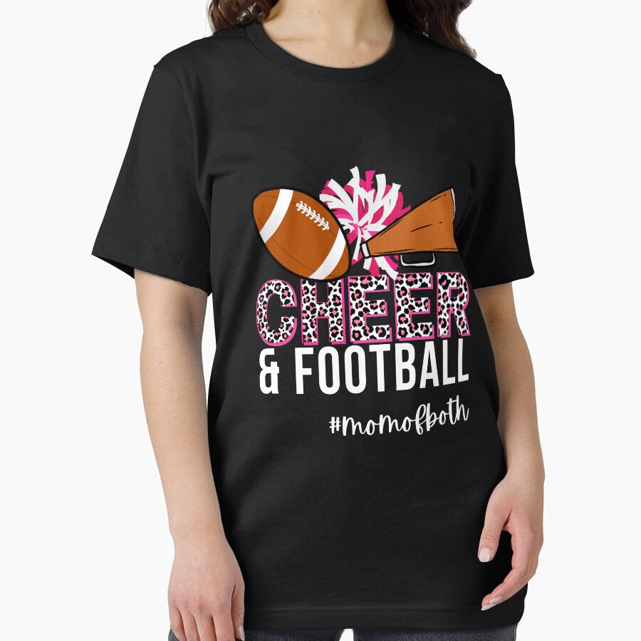 Cheer and Football Mom Of Both Leopard Cheerleading Mama by UniPrint4All