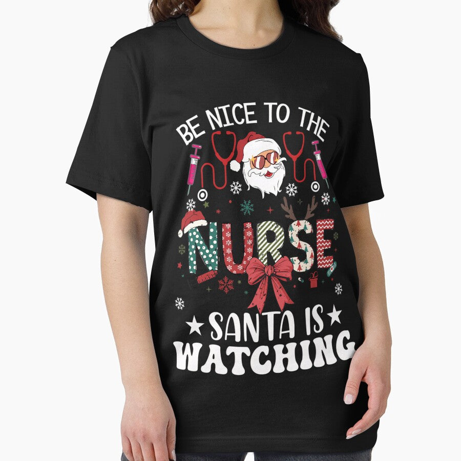 Vintage Retro To Be is Santa Watching Nurse Classic Christmas The Nurse Nice by FrankyTepper