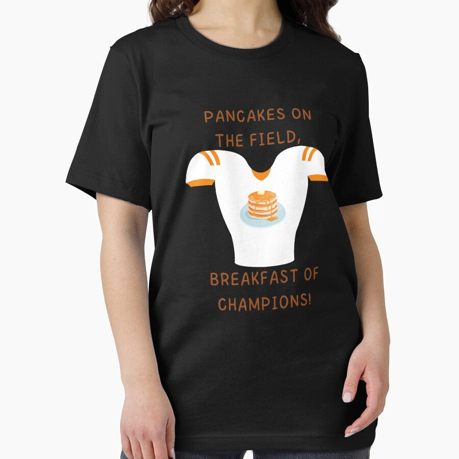 Pancakes on the field, breakfast of champions, Football Offensive Lineman Sports Art Design by barretp27