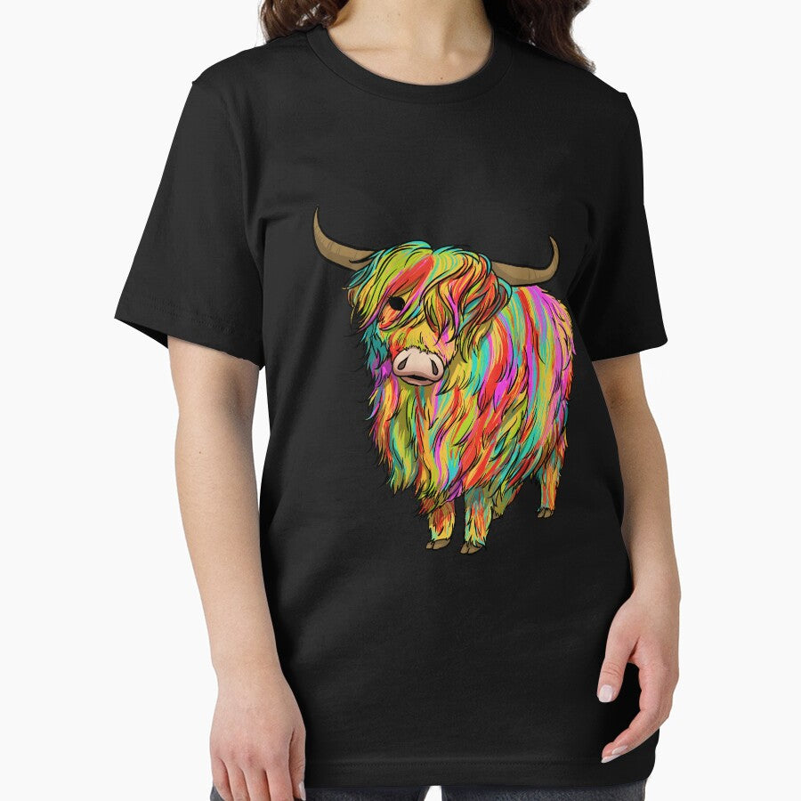 Colorful Highland Cow Gift Scottish Highland Cow Gear by DynamicDesign