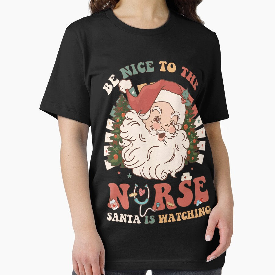Santa Be Christmas Watching Classic To Nurse is Nurse Vintage Retro Nice The by FrankyTepper
