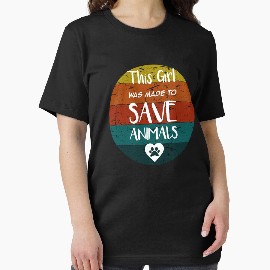 this girl was made to save animals Vintage Retro Gifts by rachidhaz
