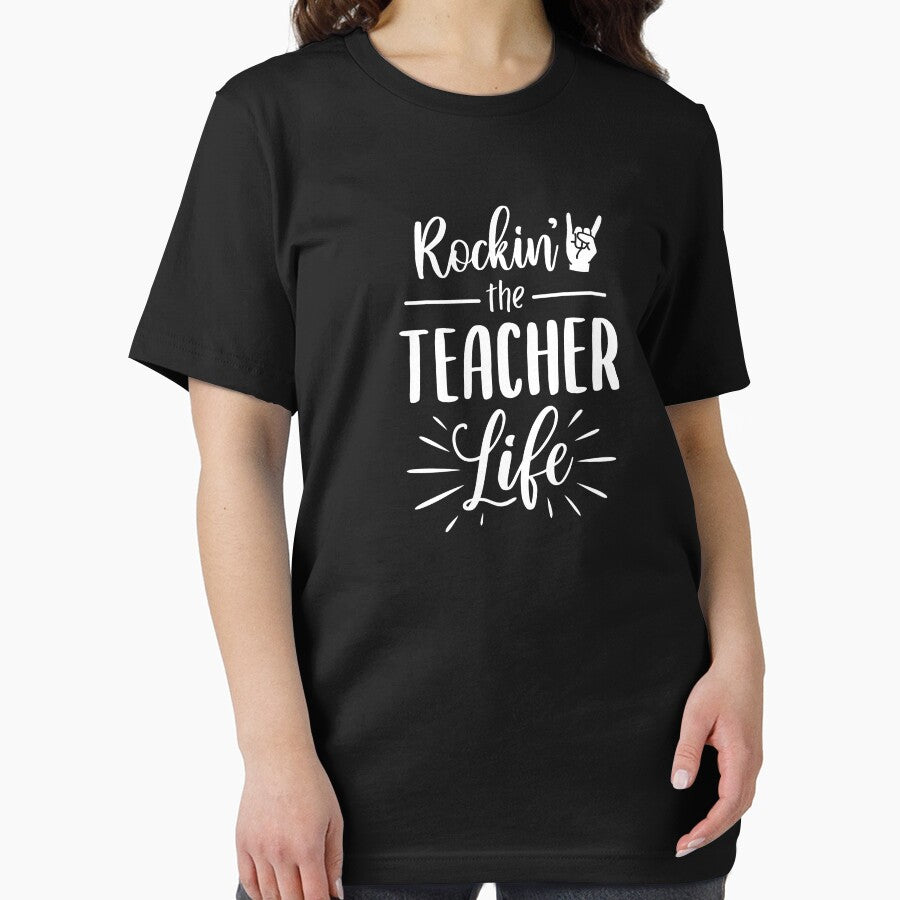 Rockin' the Teacher Life Teacher Life Shirt Teacher Shirts Teacher Gifts Back to School Teacher Shirt Cute Teacher Shirts, FT269 by MentDesigns