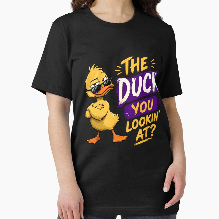 Funny Duck With Attitude – “The Duck You Lookin’ At?” Sarcastic Animal Humor by Huddy-clothes