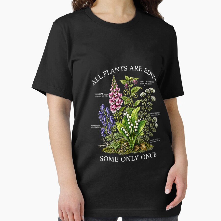All Plants are Edible Some Only Once Funny Botanical Design by FrankIsabel