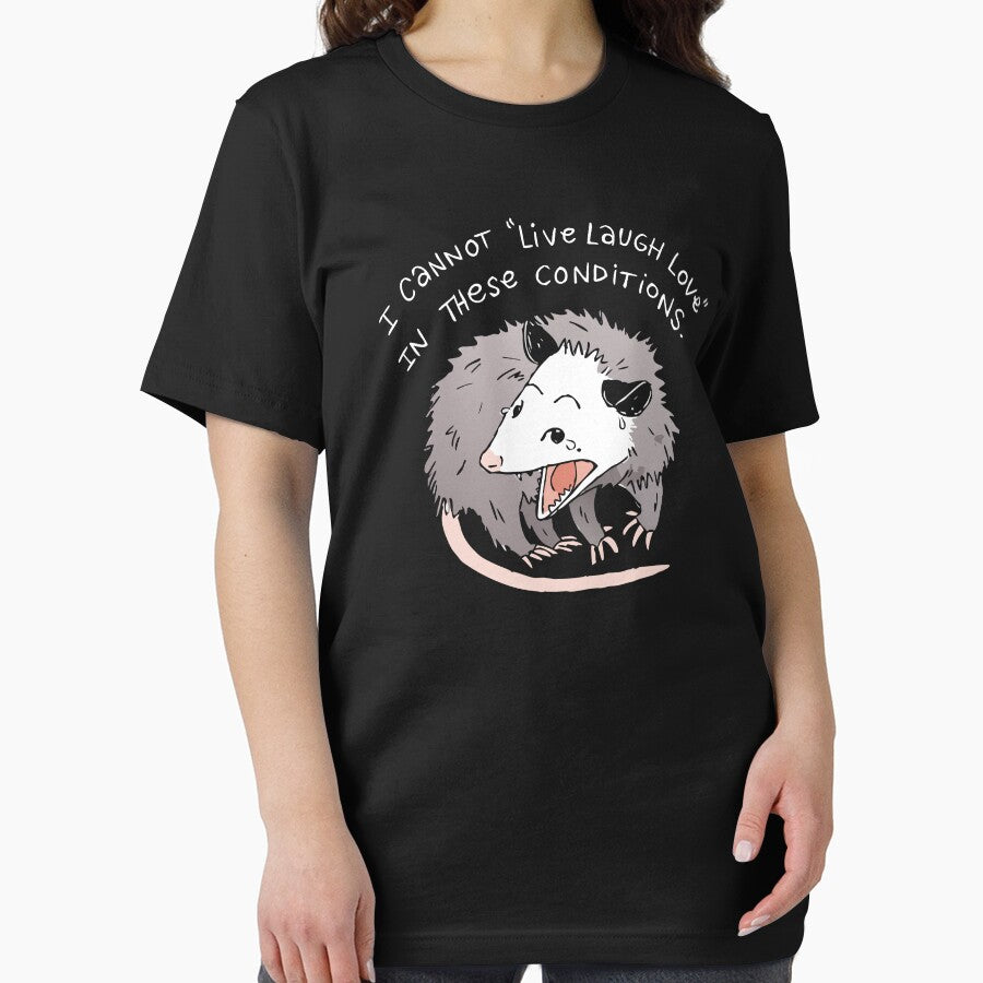 Opossum "I Cannot 'live Laugh Love' In These Conditions. by Steele-Art