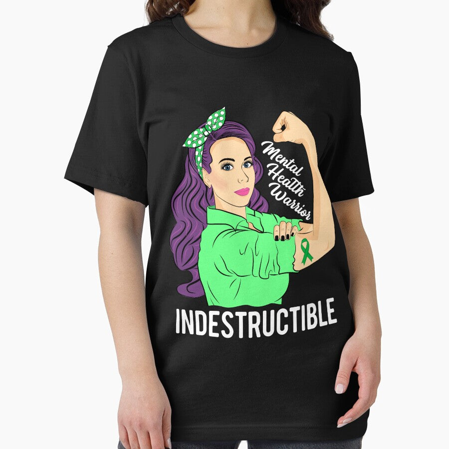 Mental Health Awareness Warrior Indestructible Illness by ZNOVANNA
