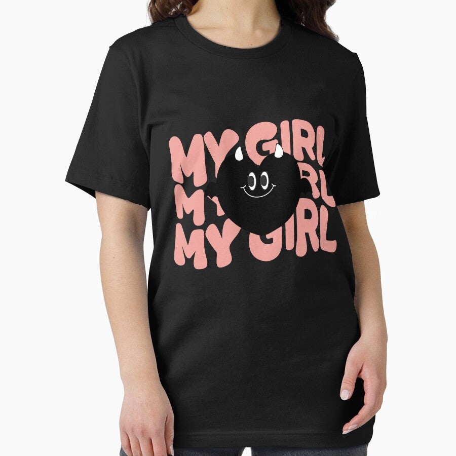 I Love My girlfriend groovy y2k cute black devil heart couple outfits by TNwandesignart